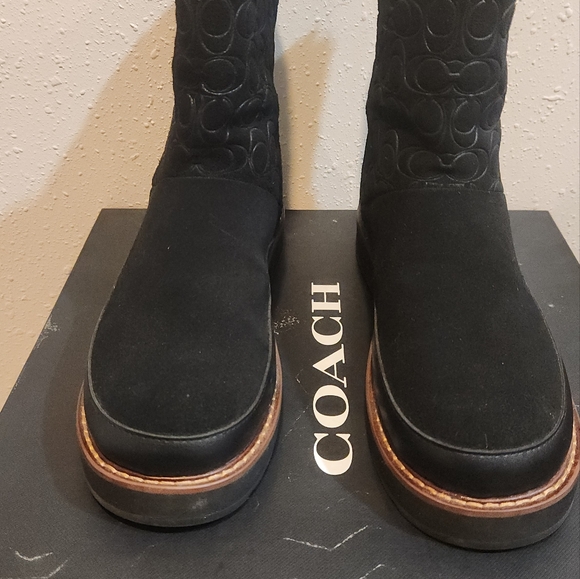 Coach Black ISA Suede Boot - Picture 5 of 9